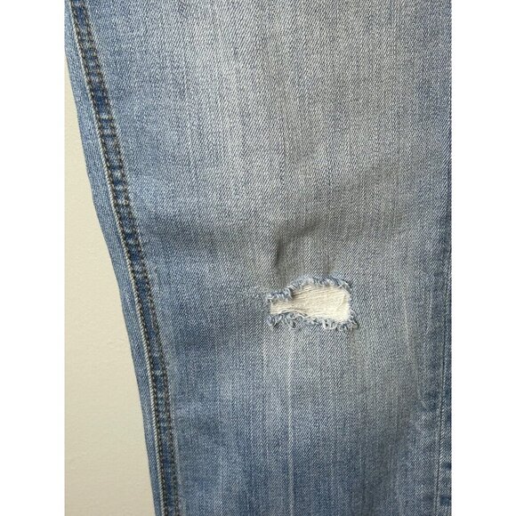 Miss me skinny Jeans raw hem light wash button fly Women's size 28 distressed - Picture 12 of 13